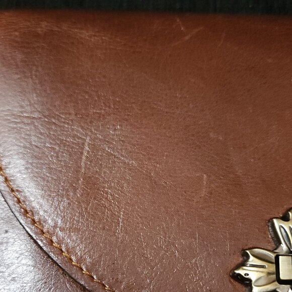 Patricia Nash Colli Large Brown Leather Wallet Clutch - Picture 9 of 10